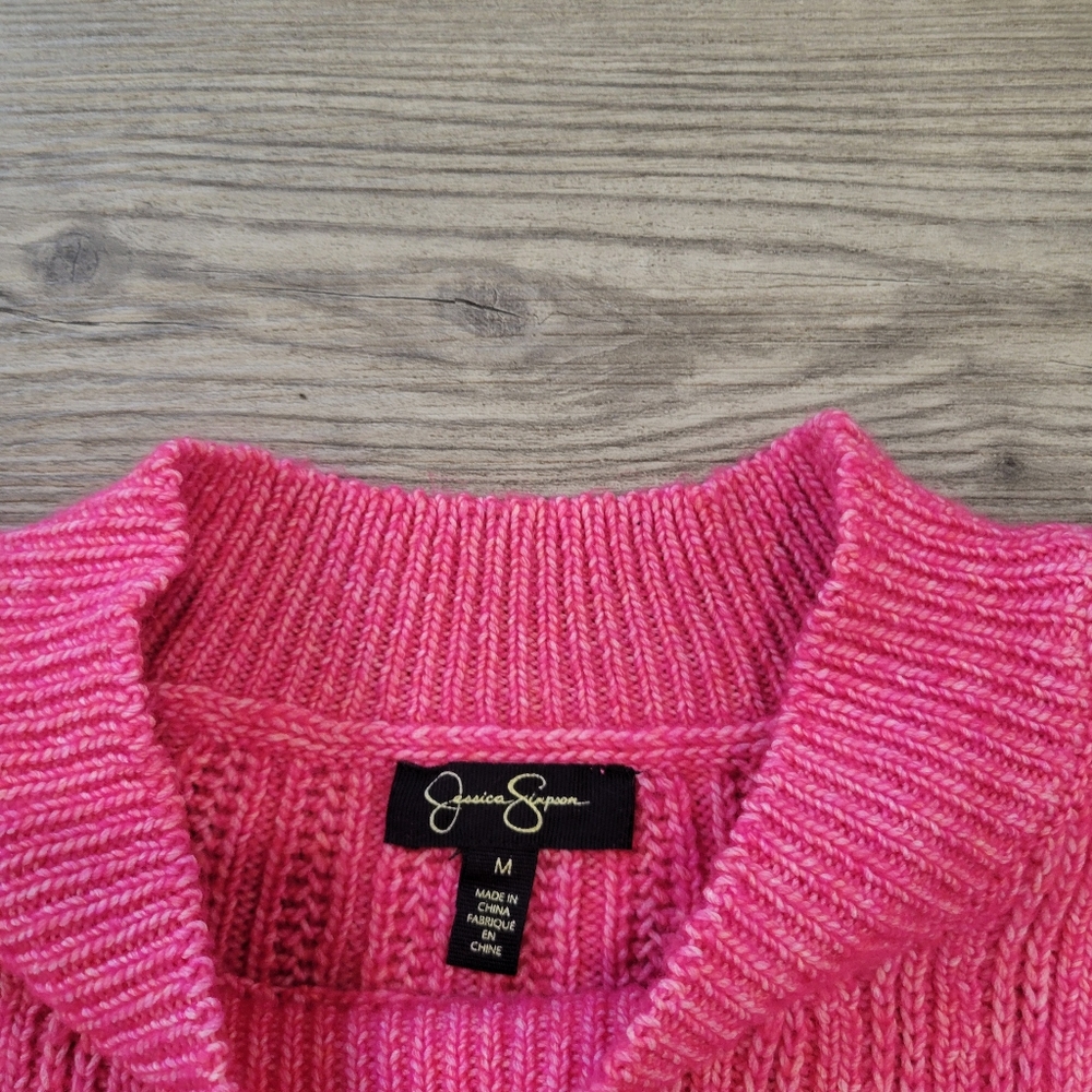 Jessica Simpson Ribbed Knit Sweater Size Medium - Picture 3 of 10